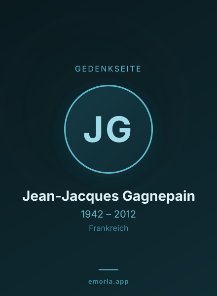 Gedenkportrait von Jean-Jacques Gagnepain