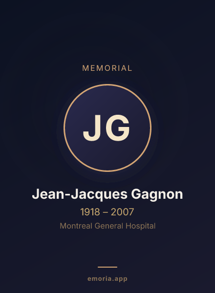 Memorial portrait of Jean-Jacques Gagnon