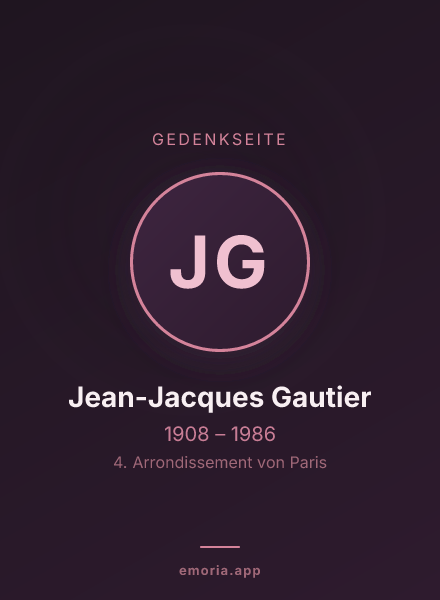 Gedenkportrait von Jean-Jacques Gautier