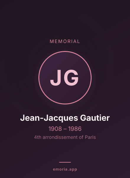 Memorial portrait of Jean-Jacques Gautier