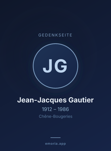 Gedenkportrait von Jean-Jacques Gautier