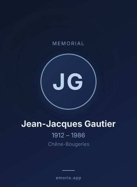 Memorial portrait of Jean-Jacques Gautier