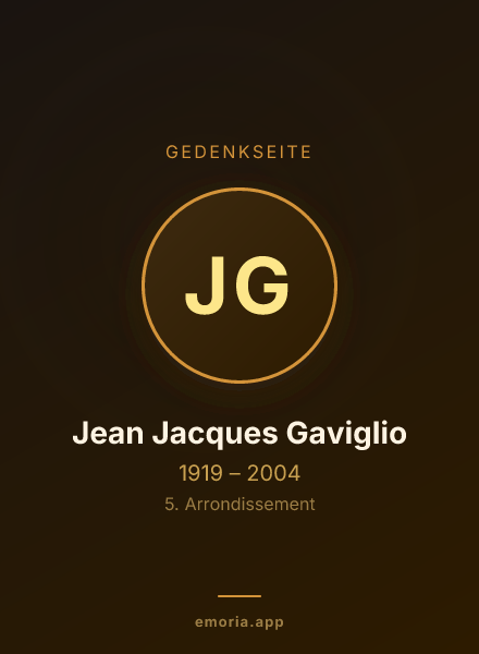 Gedenkportrait von Jean Jacques Gaviglio