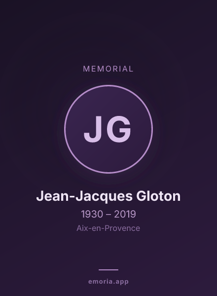 Memorial portrait of Jean-Jacques Gloton