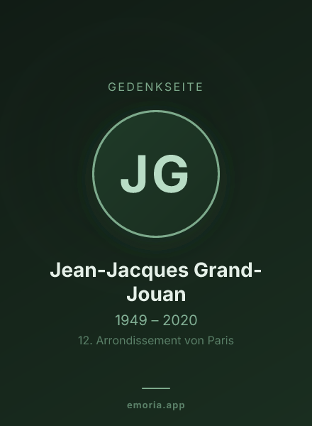Gedenkportrait von Jean-Jacques Grand-Jouan