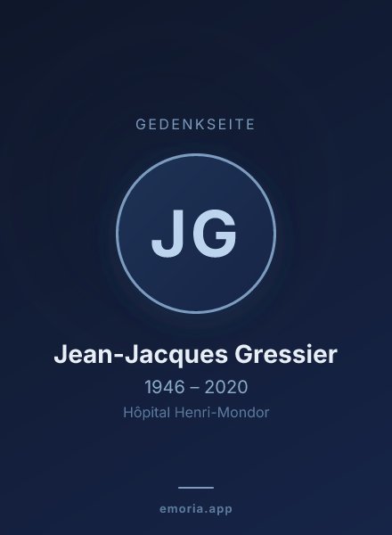Gedenkportrait von Jean-Jacques Gressier