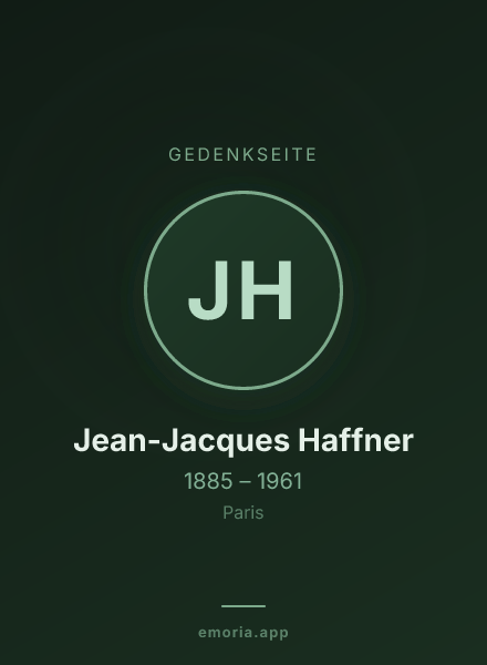 Gedenkportrait von Jean-Jacques Haffner