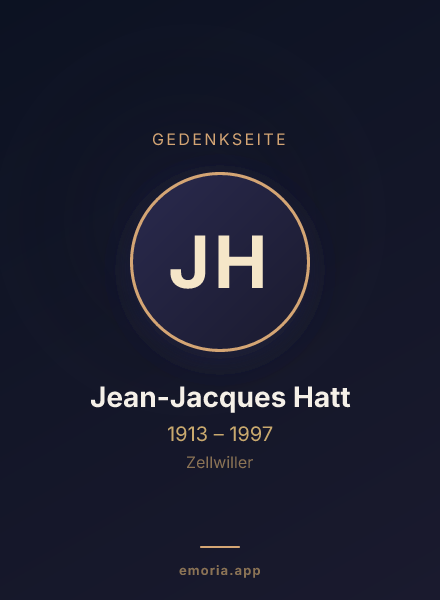 Gedenkportrait von Jean-Jacques Hatt