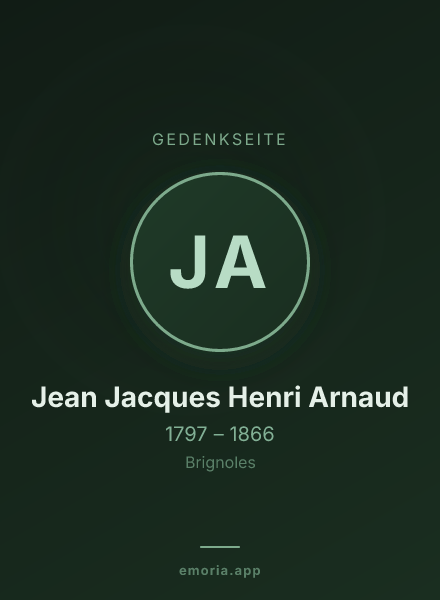 Gedenkportrait von Jean Jacques Henri Arnaud
