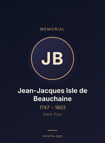 Memorial portrait of Jean-Jacques Isle de Beauchaine