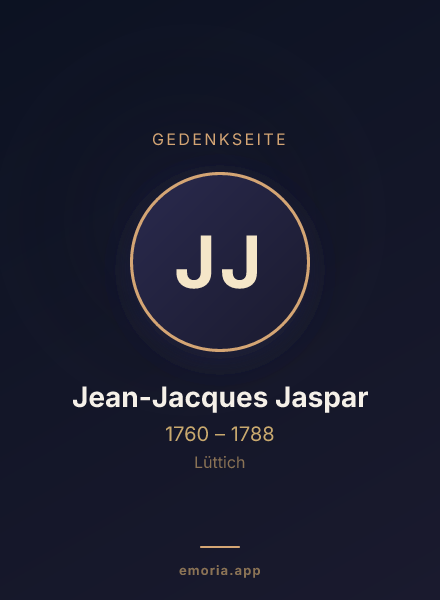 Gedenkportrait von Jean-Jacques Jaspar