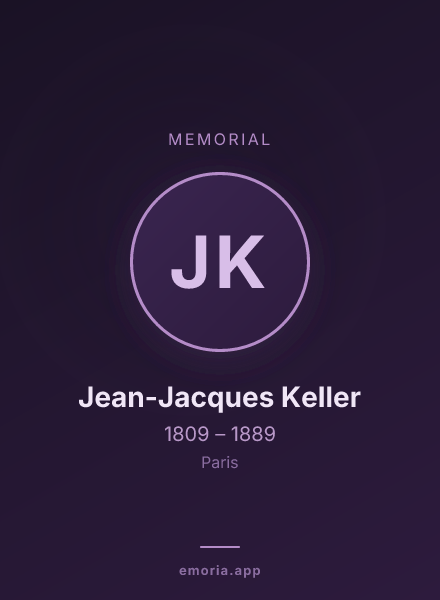 Memorial portrait of Jean-Jacques Keller