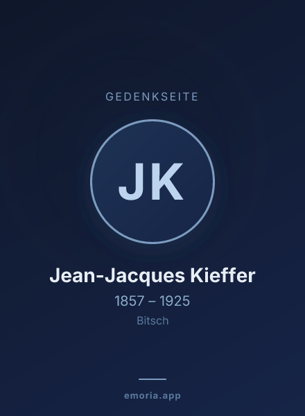 Gedenkportrait von Jean-Jacques Kieffer