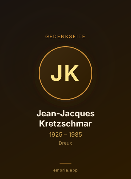 Gedenkportrait von Jean-Jacques Kretzschmar