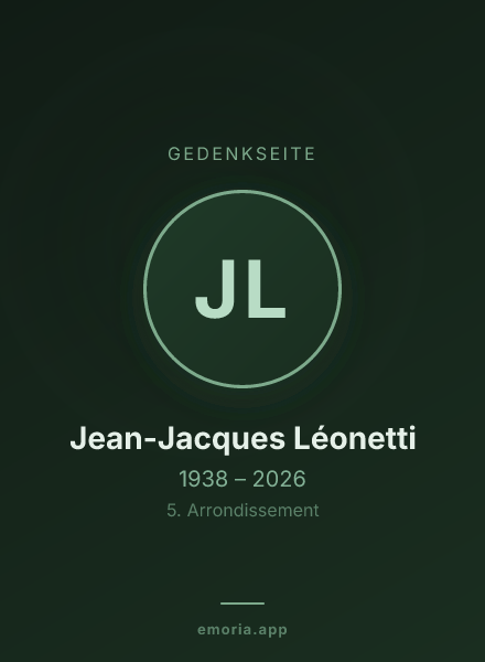 Gedenkportrait von Jean-Jacques Léonetti