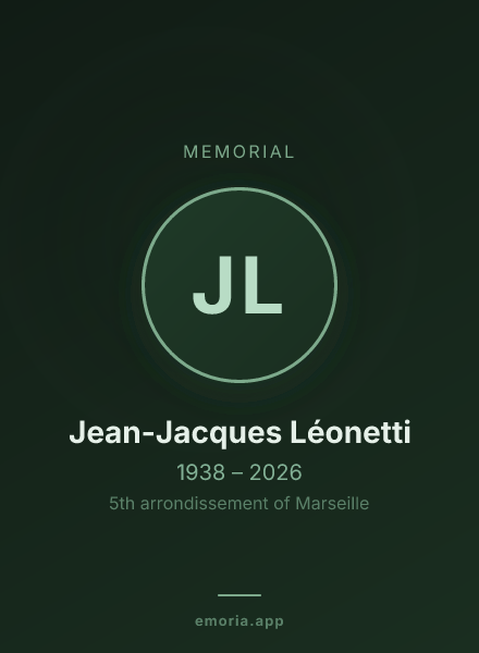 Memorial portrait of Jean-Jacques Léonetti