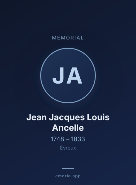 Memorial portrait of Jean Jacques Louis Ancelle