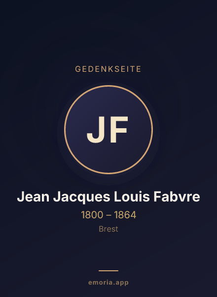 Gedenkportrait von Jean Jacques Louis Fabvre