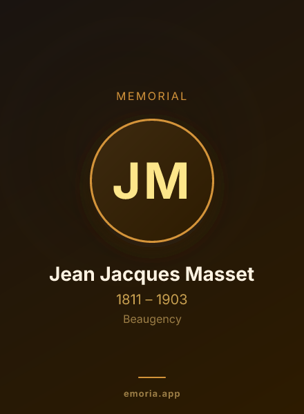 Memorial portrait of Jean Jacques Masset