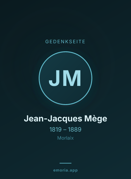 Gedenkportrait von Jean-Jacques Mège