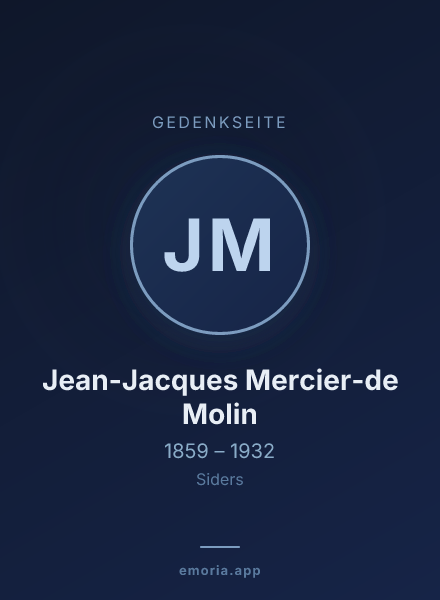 Gedenkportrait von Jean-Jacques Mercier-de Molin
