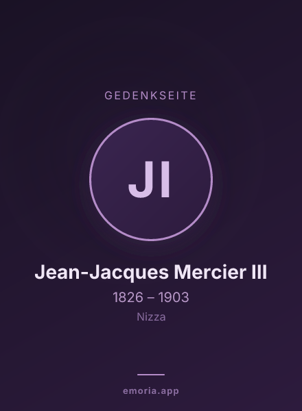 Gedenkportrait von Jean-Jacques Mercier III