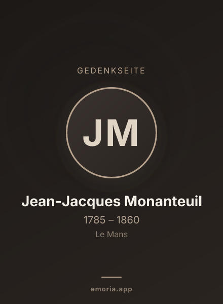 Gedenkportrait von Jean-Jacques Monanteuil
