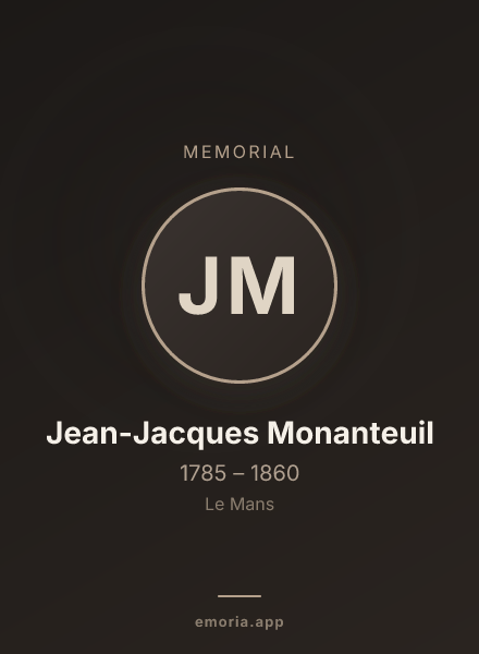 Memorial portrait of Jean-Jacques Monanteuil