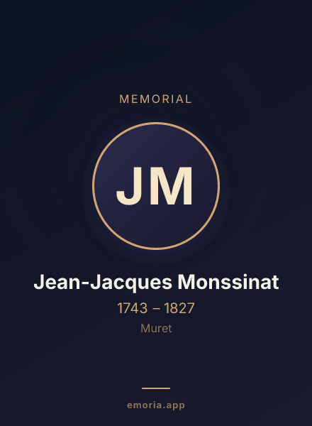 Memorial portrait of Jean-Jacques Monssinat