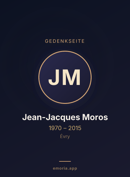 Gedenkportrait von Jean-Jacques Moros