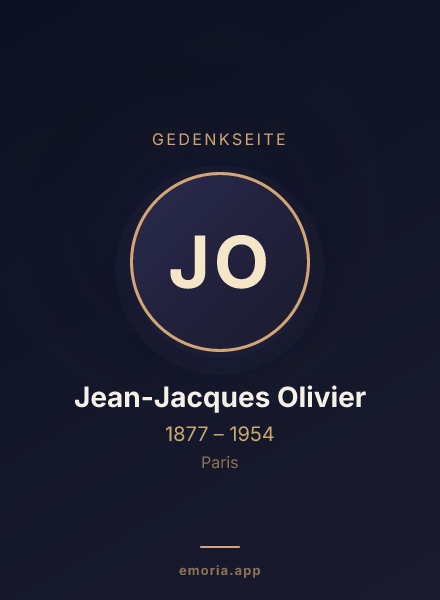 Gedenkportrait von Jean-Jacques Olivier