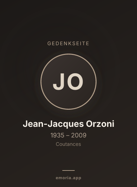 Gedenkportrait von Jean-Jacques Orzoni