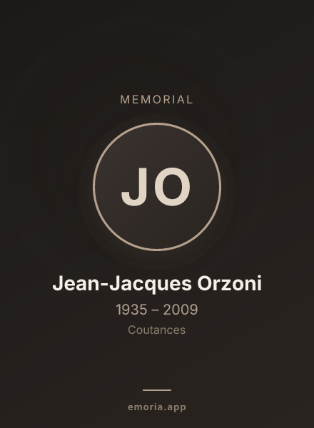 Memorial portrait of Jean-Jacques Orzoni