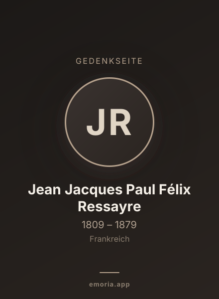 Gedenkportrait von Jean Jacques Paul Félix Ressayre