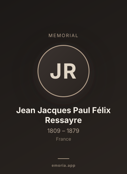 Memorial portrait of Jean Jacques Paul Félix Ressayre