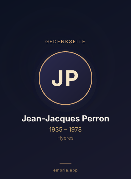 Gedenkportrait von Jean-Jacques Perron