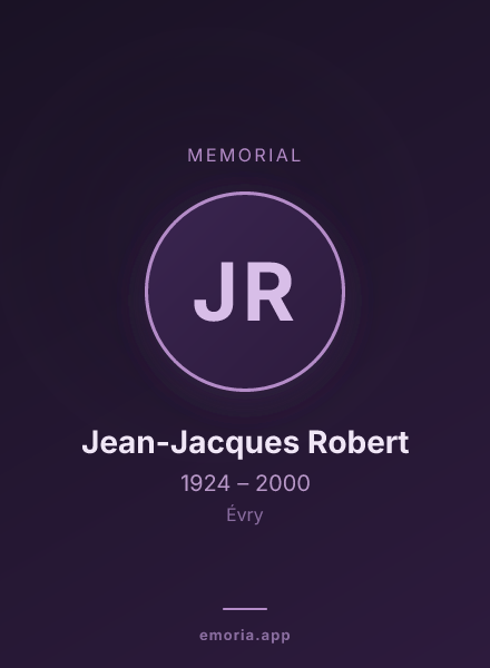 Memorial portrait of Jean-Jacques Robert