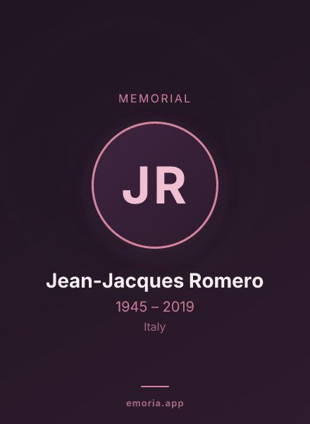 Memorial portrait of Jean-Jacques Romero
