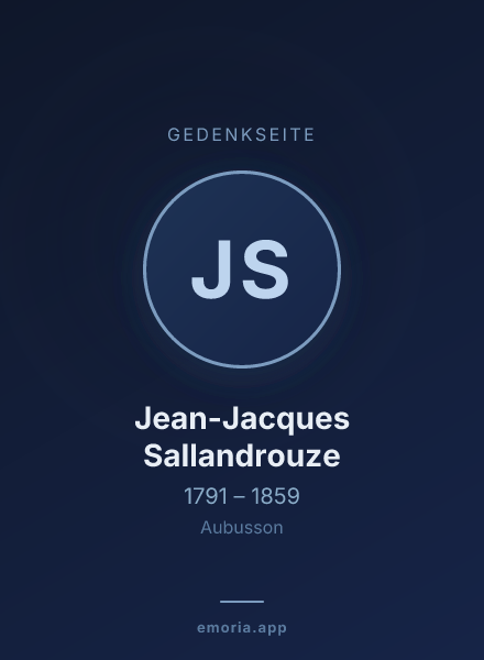 Gedenkportrait von Jean-Jacques Sallandrouze