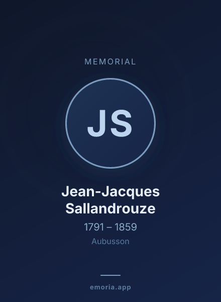 Memorial portrait of Jean-Jacques Sallandrouze