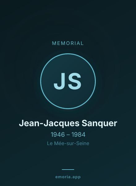 Memorial portrait of Jean-Jacques Sanquer