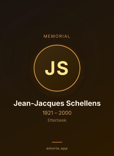 Memorial portrait of Jean-Jacques Schellens