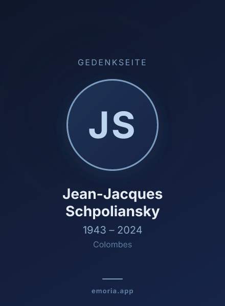 Gedenkportrait von Jean-Jacques Schpoliansky