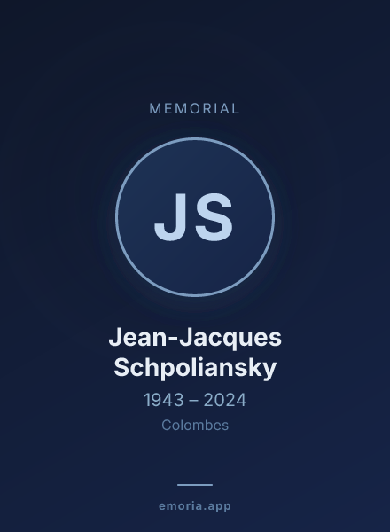 Memorial portrait of Jean-Jacques Schpoliansky
