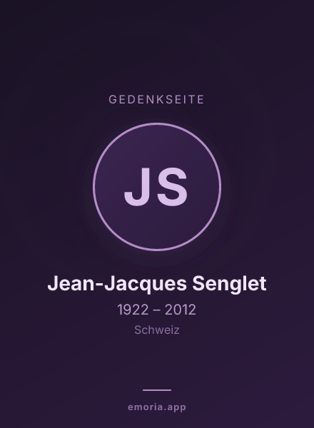 Gedenkportrait von Jean-Jacques Senglet