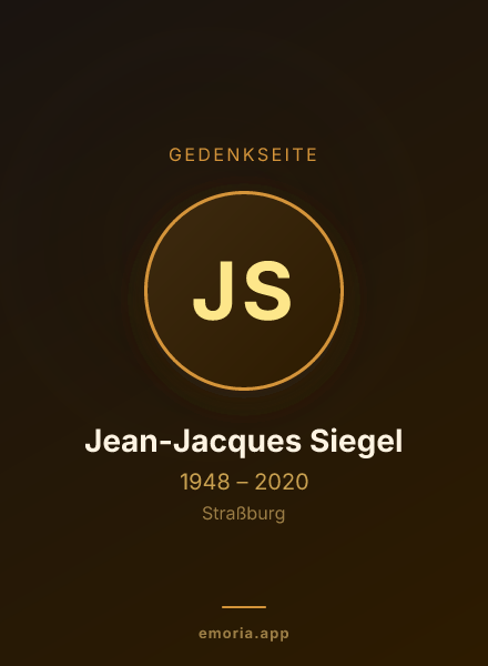 Gedenkportrait von Jean-Jacques Siegel
