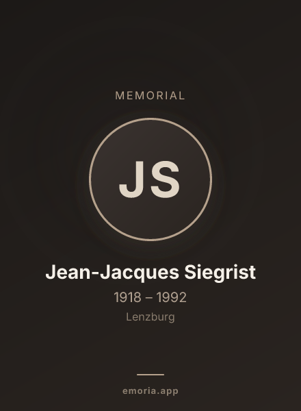 Memorial portrait of Jean-Jacques Siegrist
