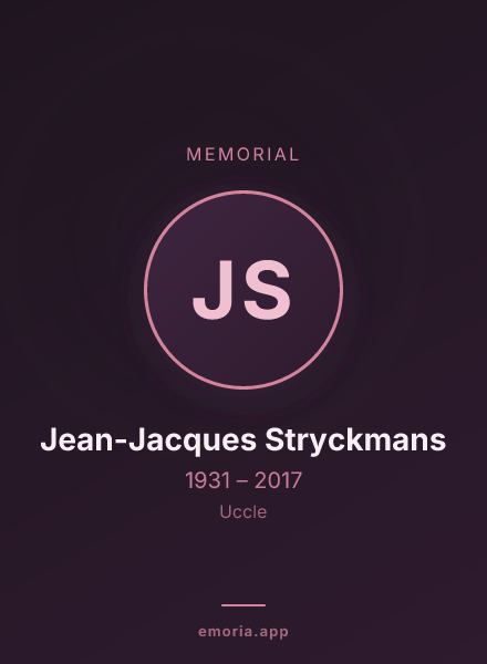 Memorial portrait of Jean-Jacques Stryckmans
