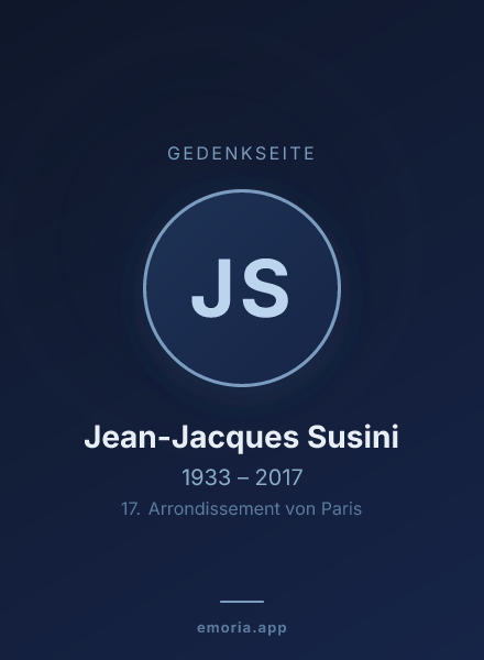 Gedenkportrait von Jean-Jacques Susini