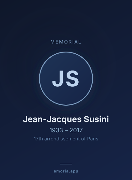 Memorial portrait of Jean-Jacques Susini